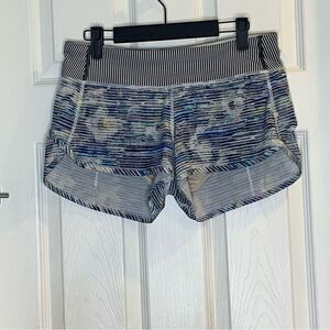 Lululemon Speed Short *4-way Stretch Blurry Belle Multi/Tink Stripe Size 6
